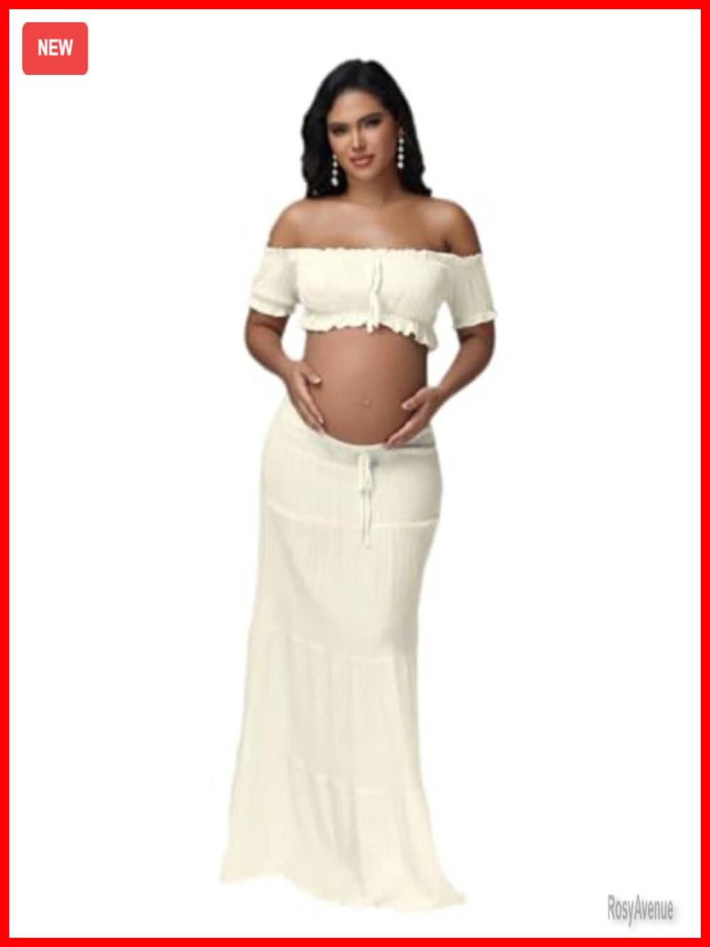 Boho Maternity 2-Piece Dress Set Photoshoot Baby Shower